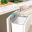 HOME USE κάδος απορριμμάτων 9lt 26x16x29cm γκρί HUH-0152